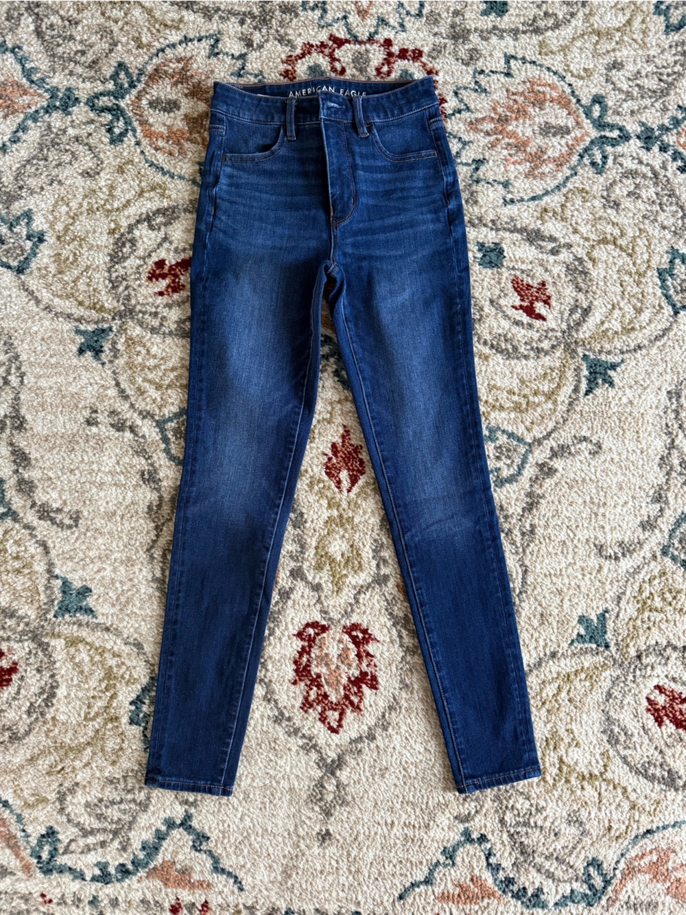 American Eagle Outfitters Dark Indigo Skinny Jeans, Size 0